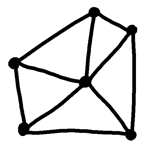 A hand-drawn doodle of connected dots